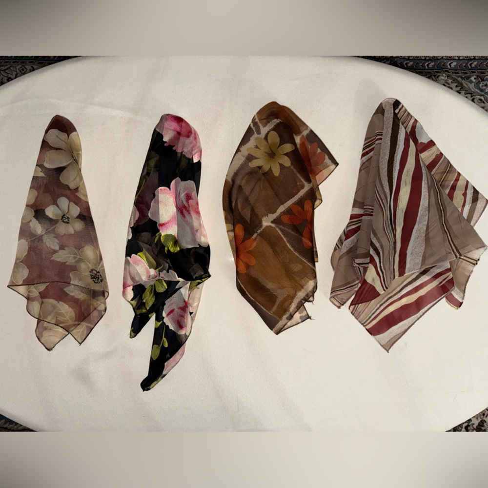 4 fashionable handkerchief scarves